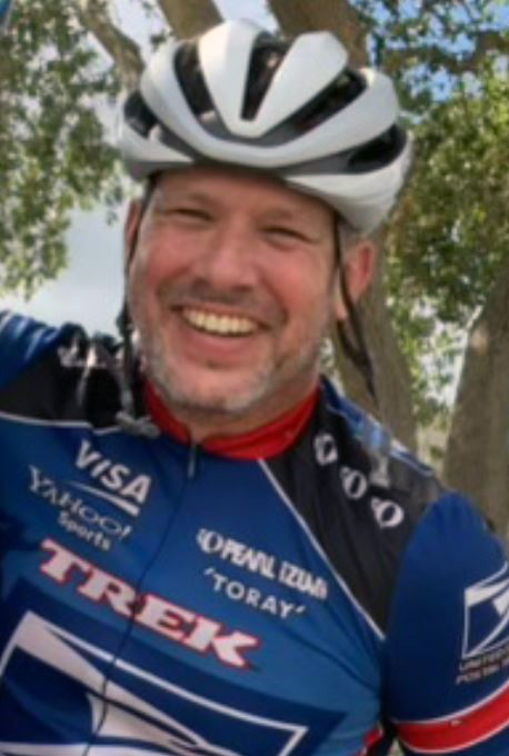 Albert in cycling gear